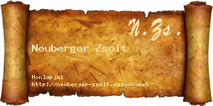 Neuberger Zsolt névjegykártya